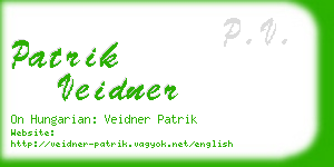 patrik veidner business card
